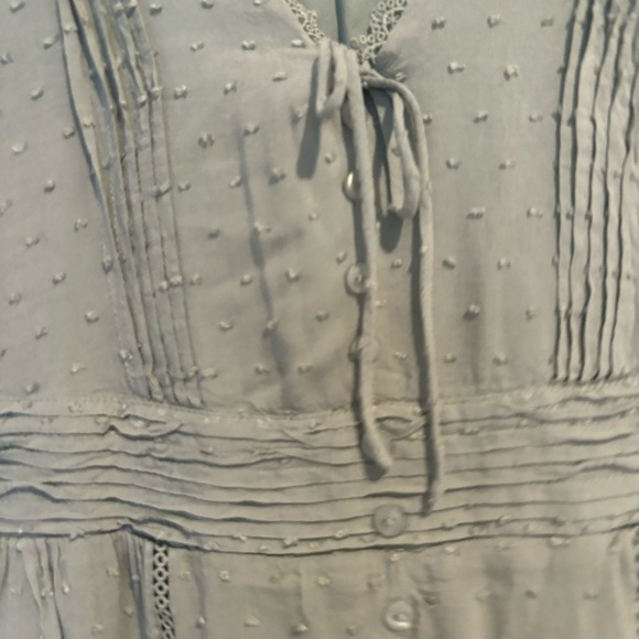Lulus Completely In Love Sage Green Swiss Dot Button-Front Maxi Dress XS - Picture 4 of 9